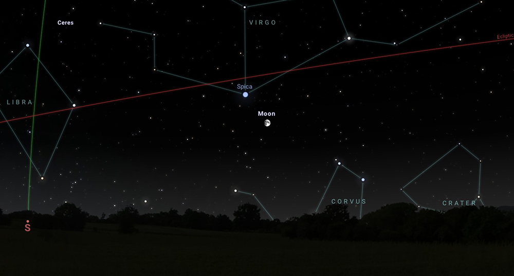 Stjärnhimmel i maj med Spica